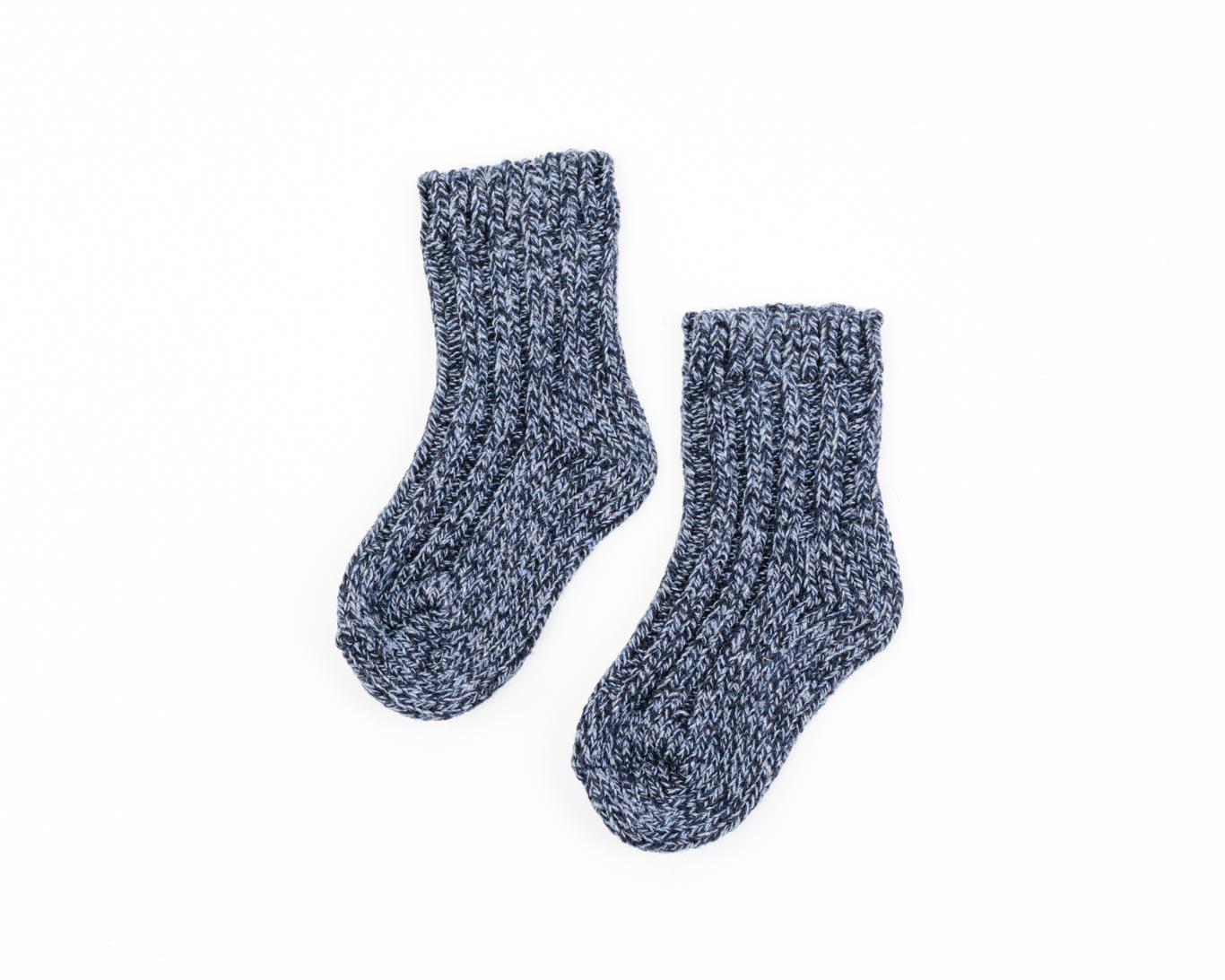 Dziecięce skarpety z wełny Merino Melanż