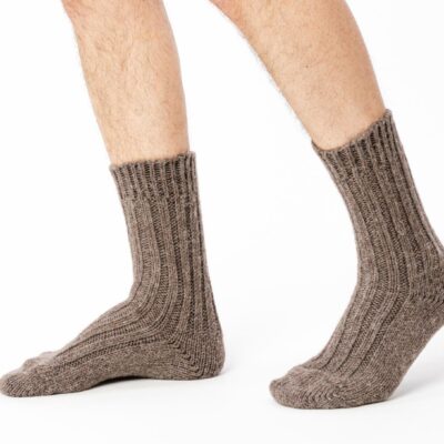 Skarpety z wełny Alpaki Brąz