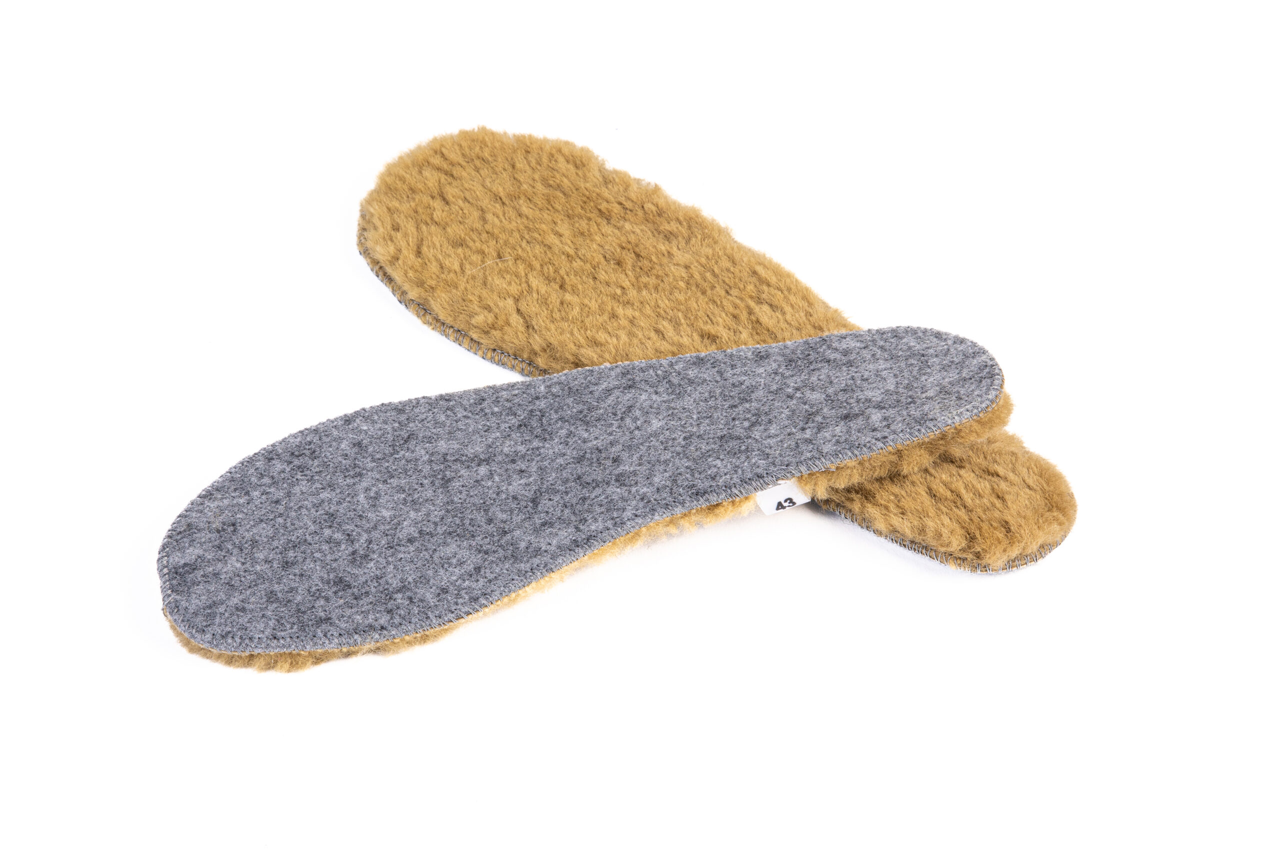 Wkładki do Butów z Futra Owczego - ciemny beż