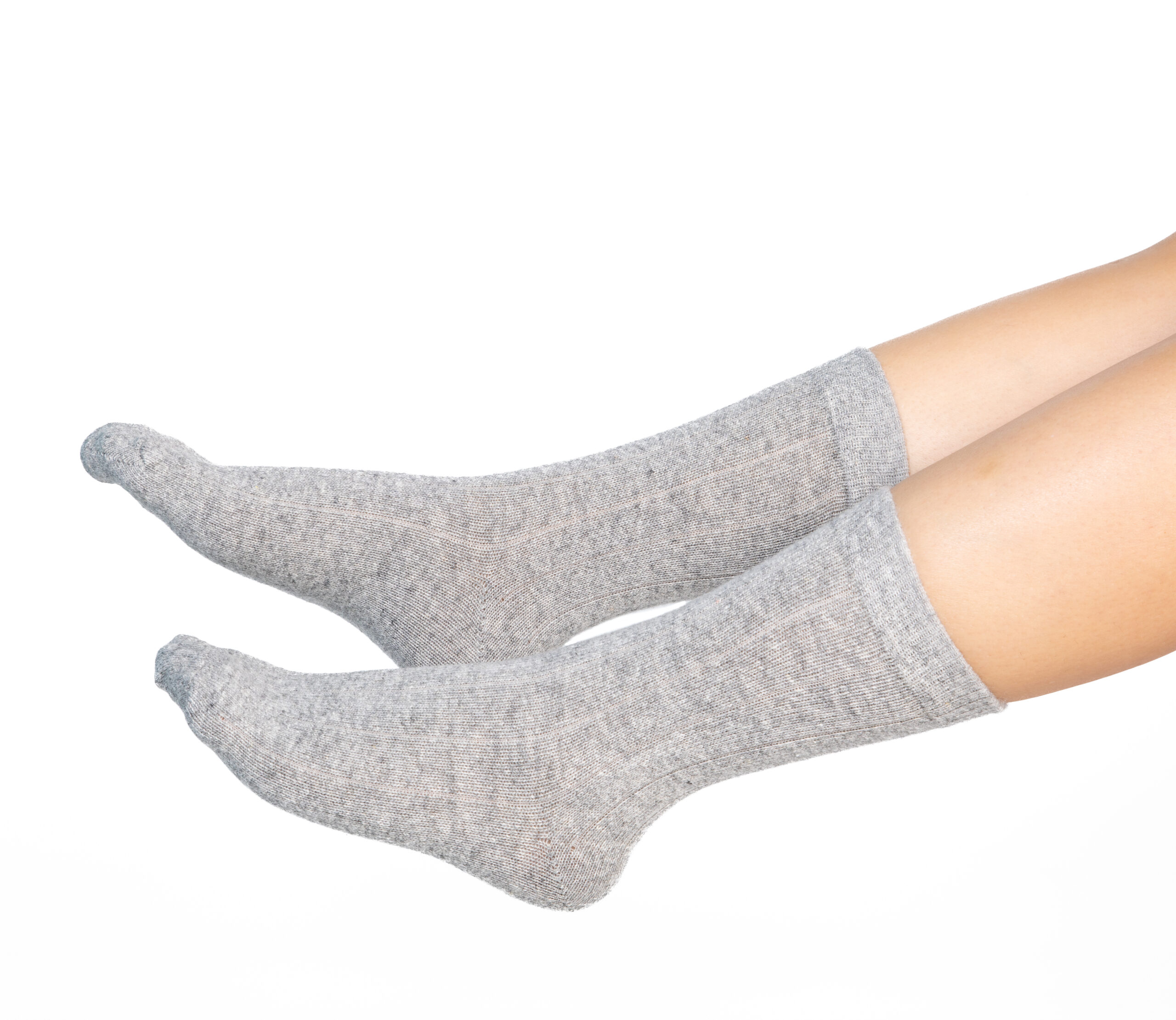 Skarpety z kaszmirem i wełną merino - szare