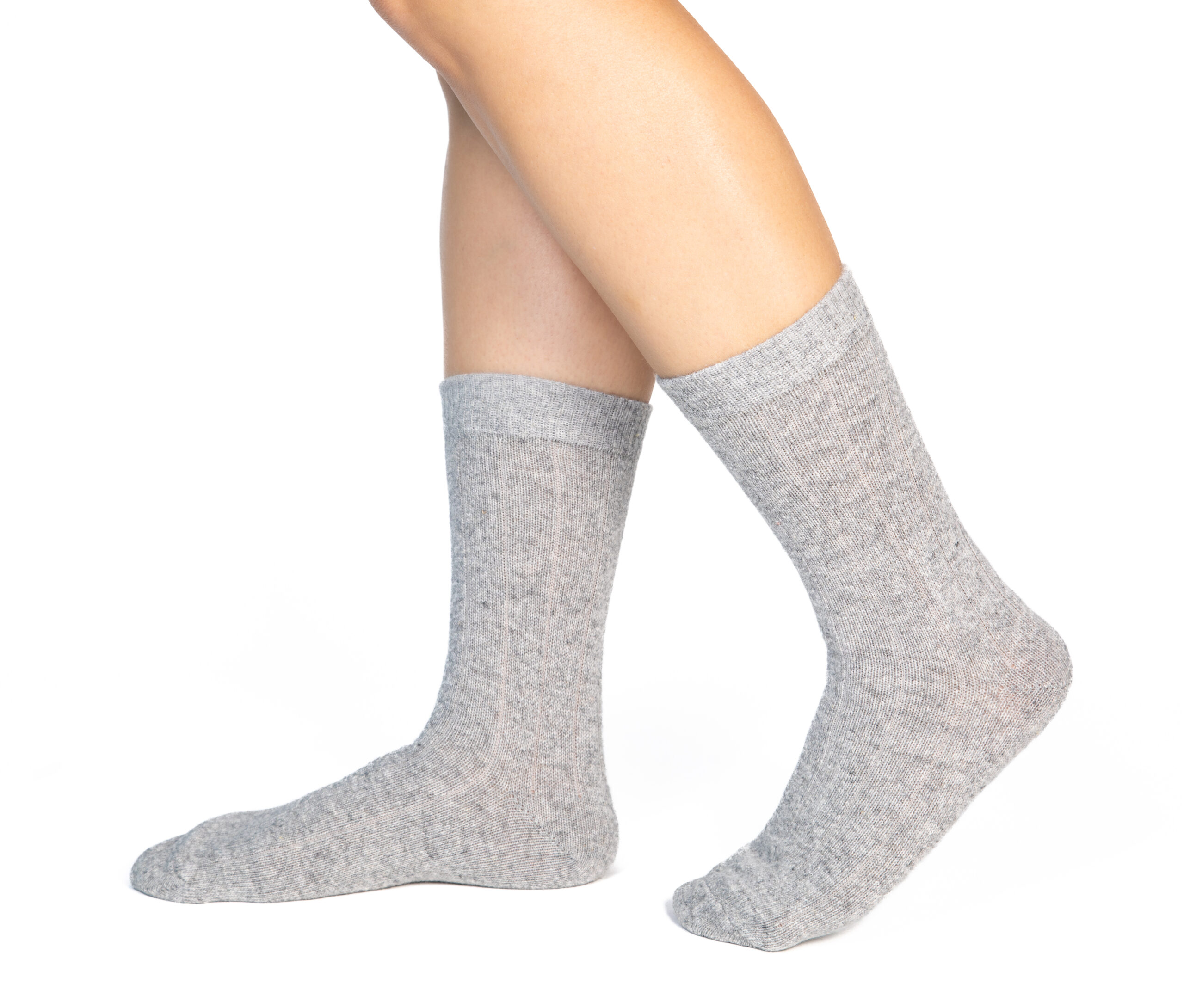 Skarpety z kaszmirem i wełną merino - szare