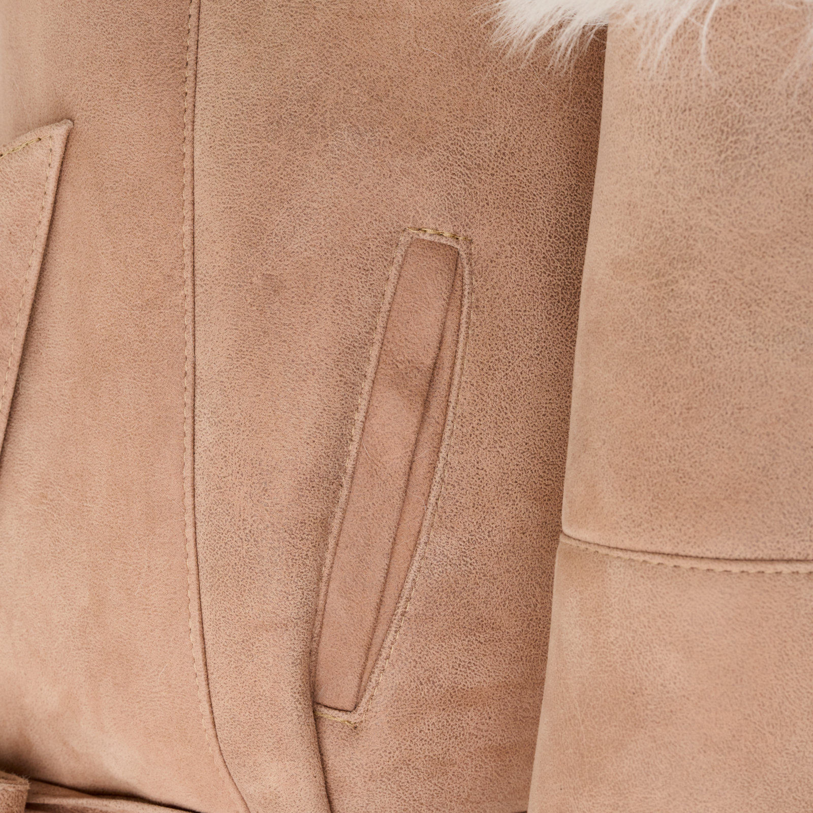 Długi Kożuch Damski Naturalny