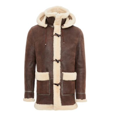 Kożuch Męski Naturalny Brązowy - Walter