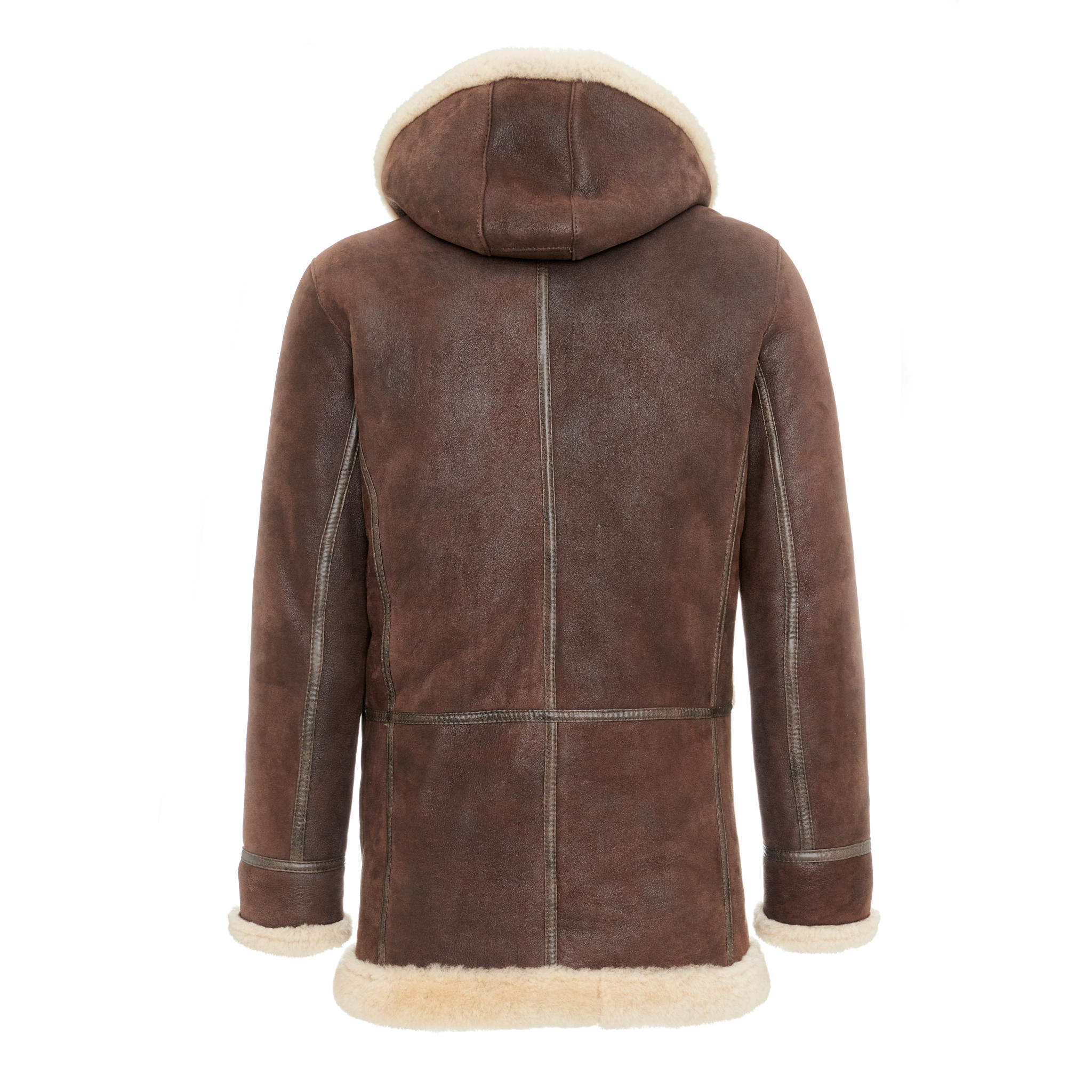 Kożuch Męski Naturalny Brązowy - Walter