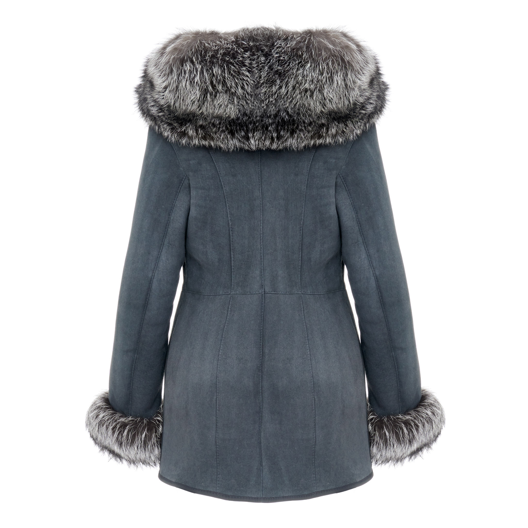 Kożuch Damski Naturalny z Naturalnym Futrem - Marzenka - obrazek 2