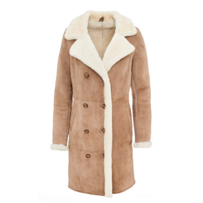 Klasyczny Kożuch Damski z guzikami