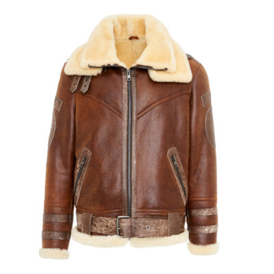 Kożuch Męski Pilotka ze Skóry Jagnięcej