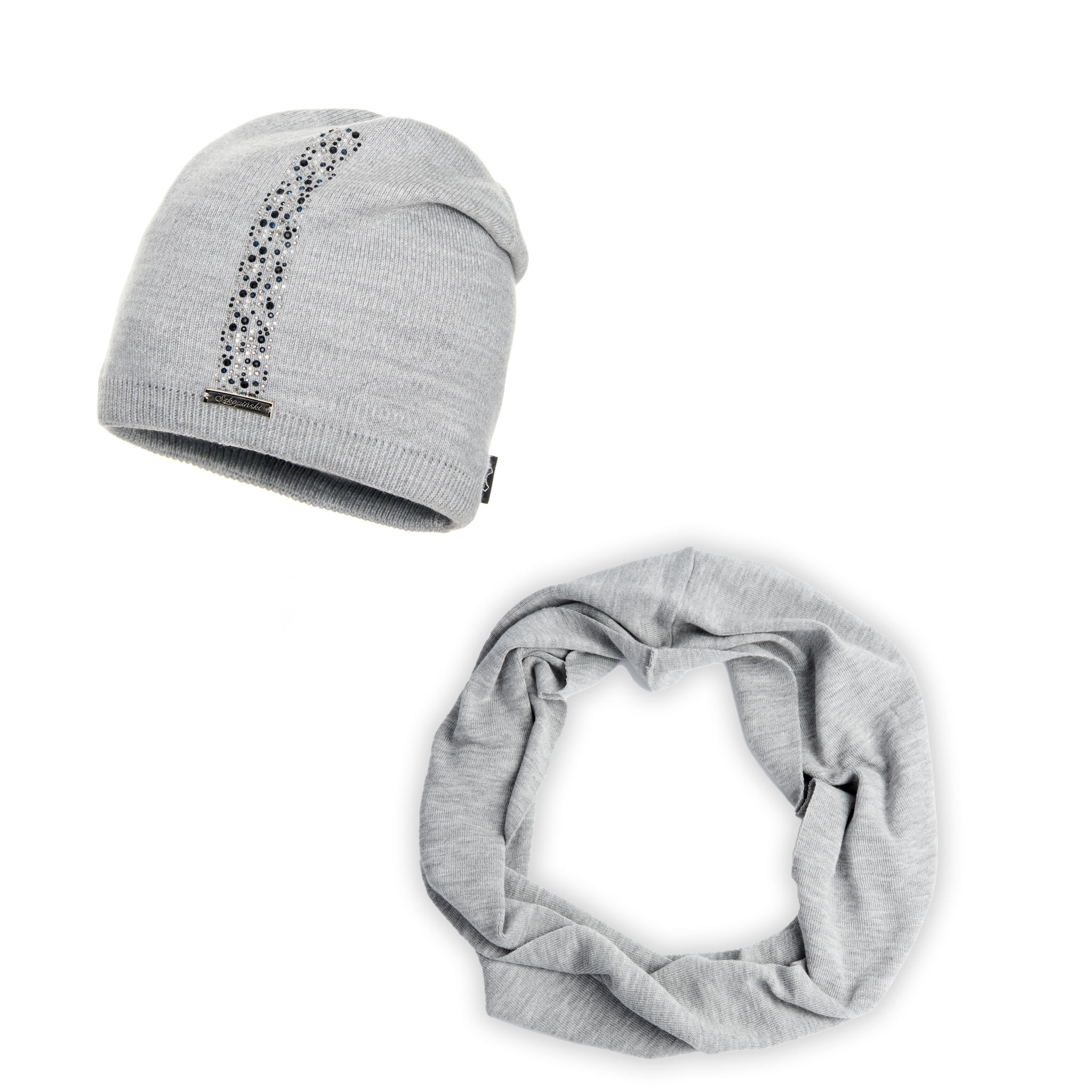 Szara Czapka i Komin z Wełny