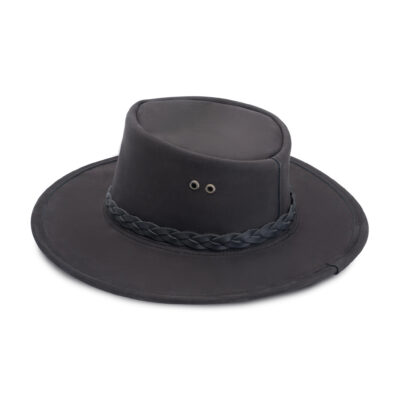 Czarny Kapelusz skórzany