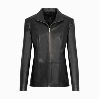 Damska Czarna Kurtka Skórzana ZUZA