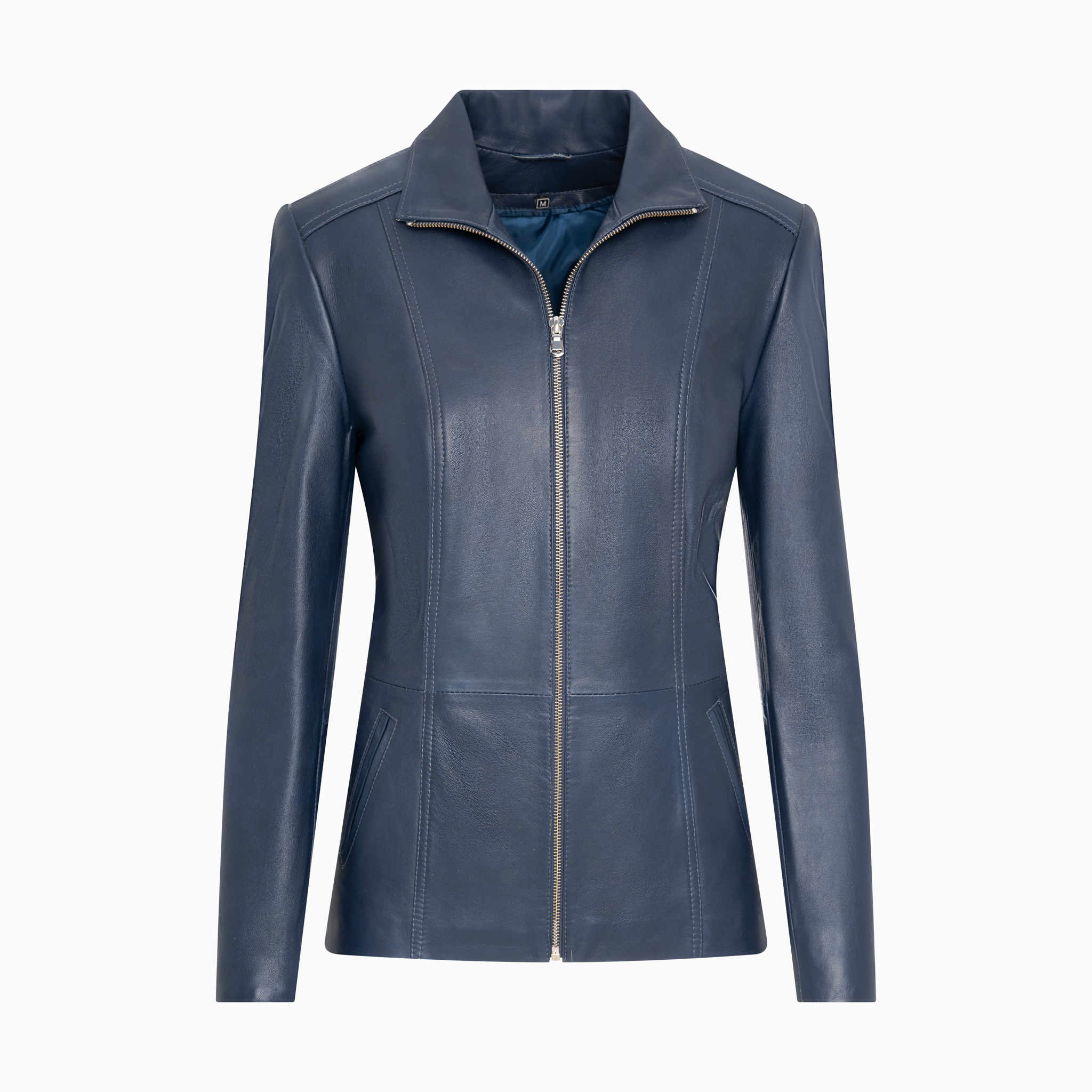 Damska Granatowa Kurtka Skórzana ZUZA
