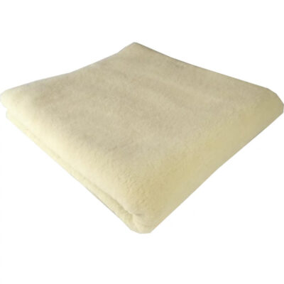 Koc z wełny merino - ecri koc wełniany merynos