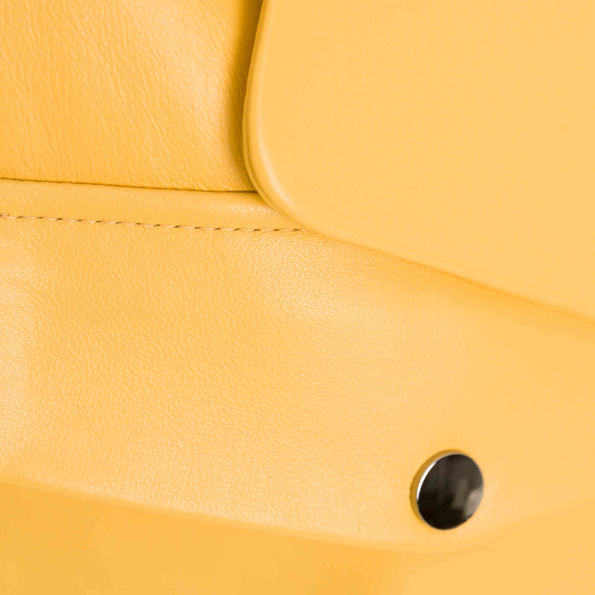 Żółta Krótka Damska Skórzana Ramoneska - BRENDA