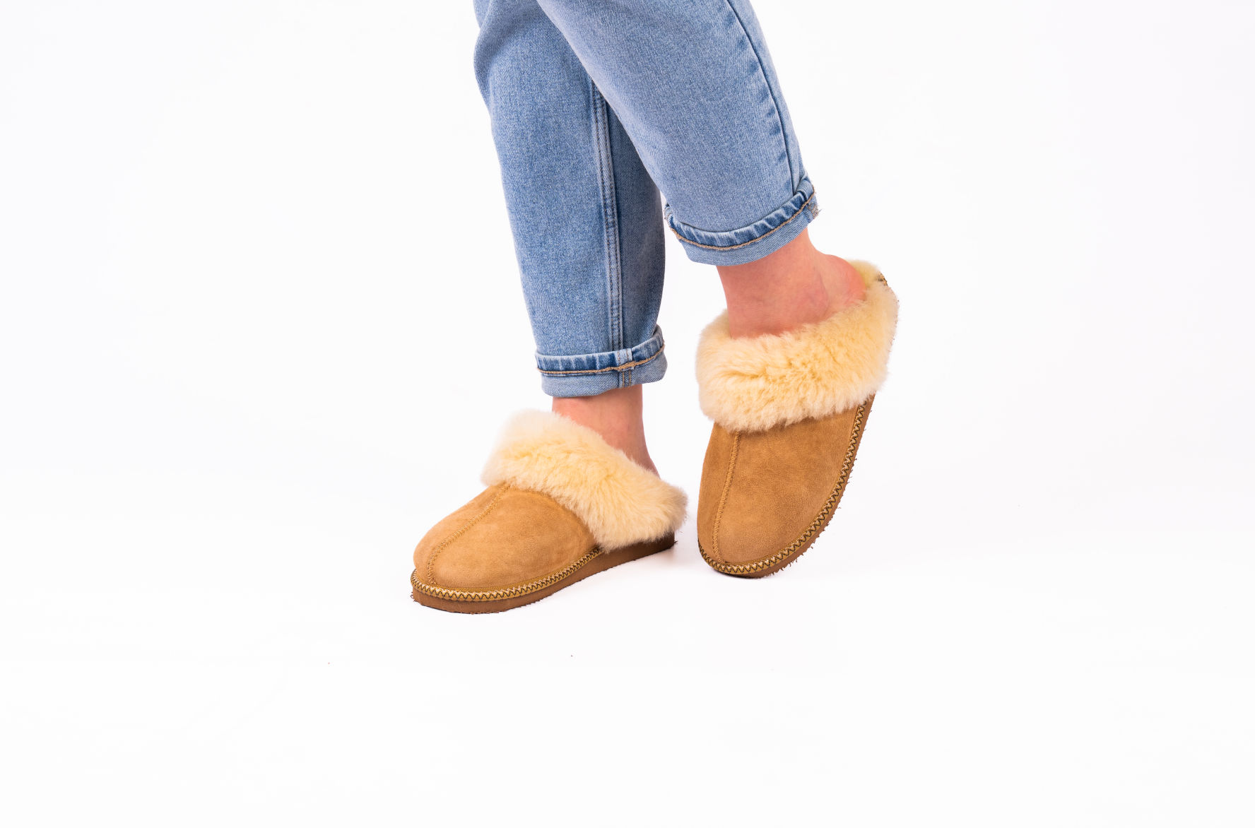 Klasyczne Kapcie Damskie z Futerkiem i Naturalnej Skóry – Lola