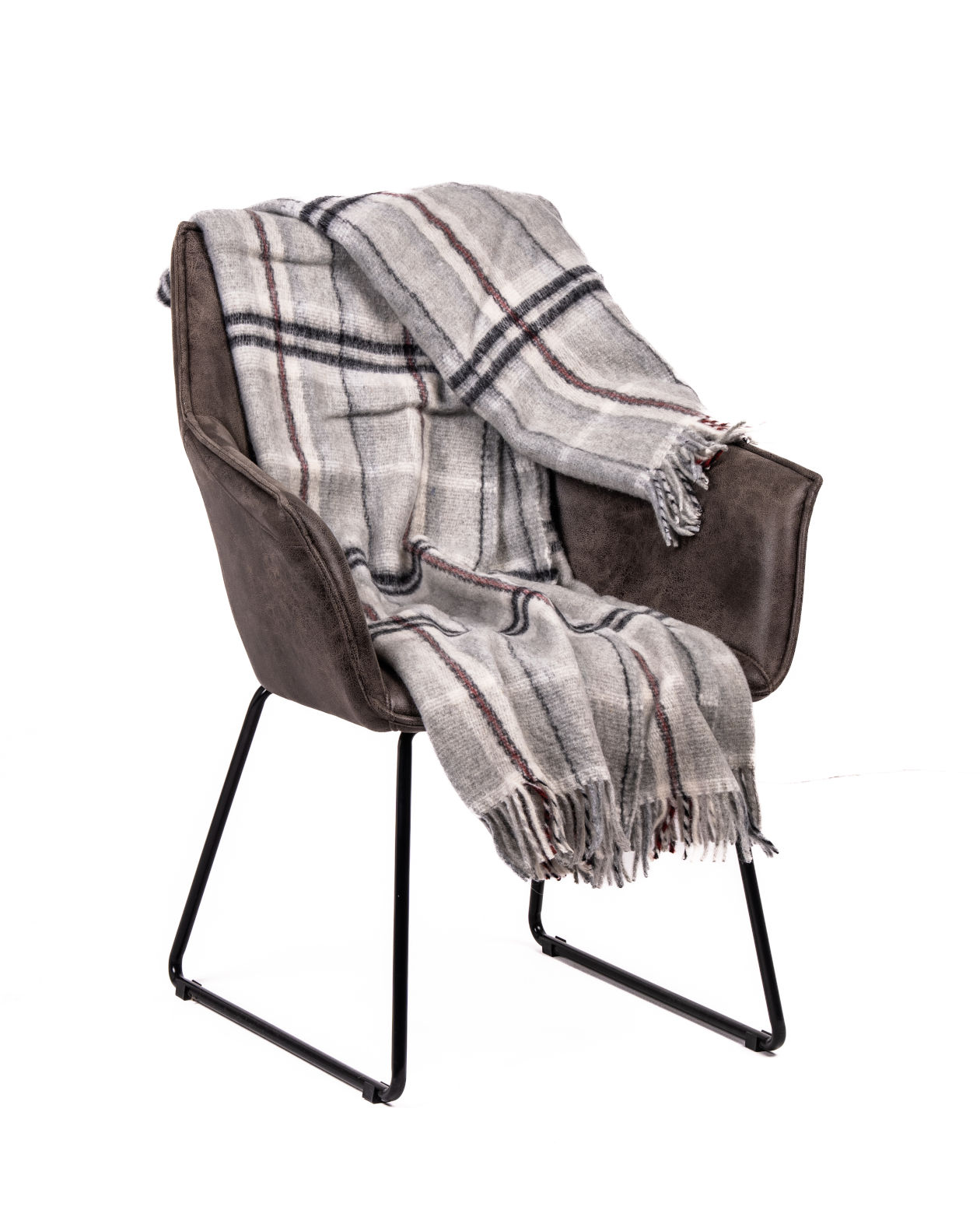 Pled Wełniany Szary - Naturalny Koc z Wełny