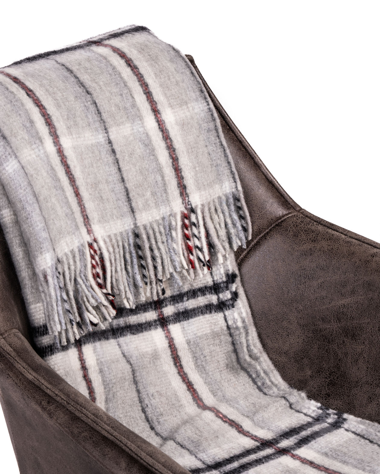 Pled Wełniany Szary - Naturalny Koc z Wełny