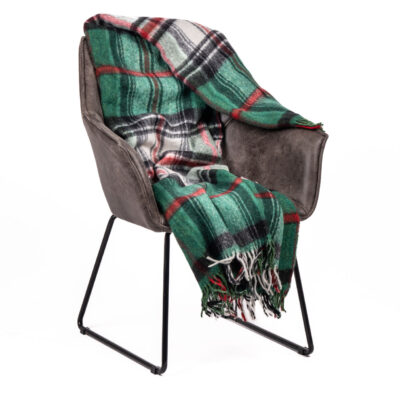 Pled Wełniany „Szkodzka Zielień” - Naturalny Koc z Wełny